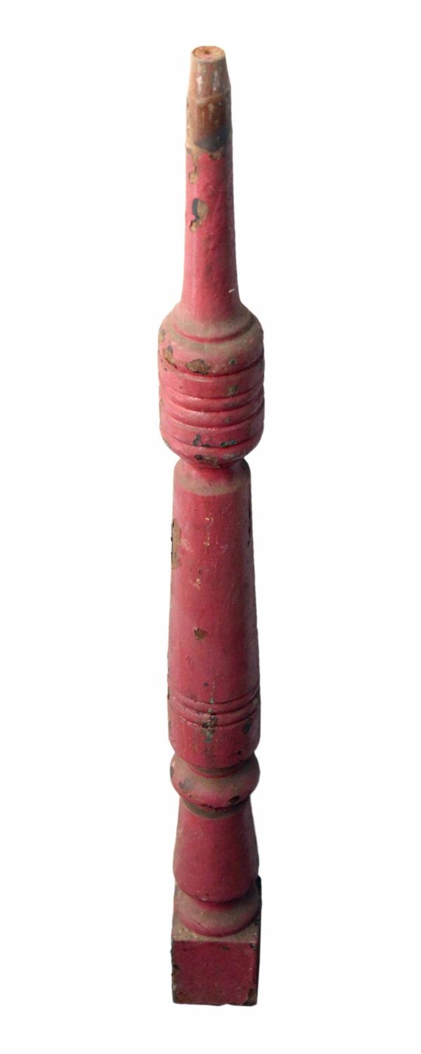 Staircase Elements - Antique Traditional 27.25 in. Red Wooden Spindle Set