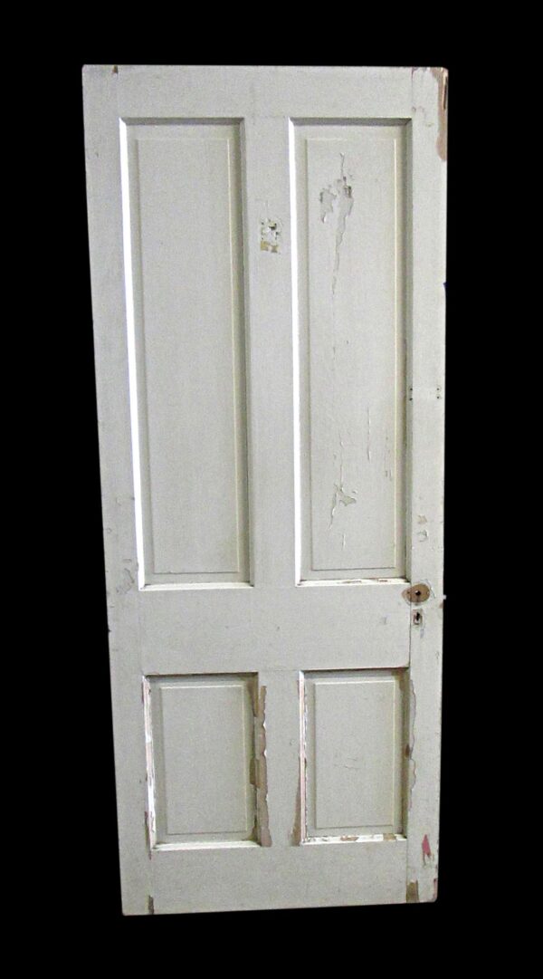 Standard Doors - Antique 4 Pane White Wood Passage Door 80 x 32