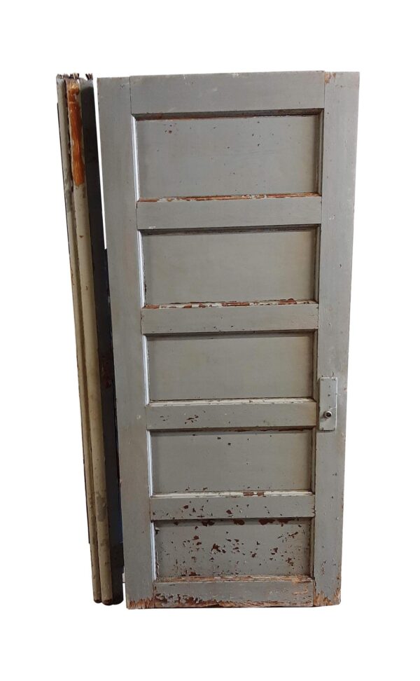 Standard Doors - Antique 5 Pane Oak Passage Door With Jamb 78.5 in. H x 33.875