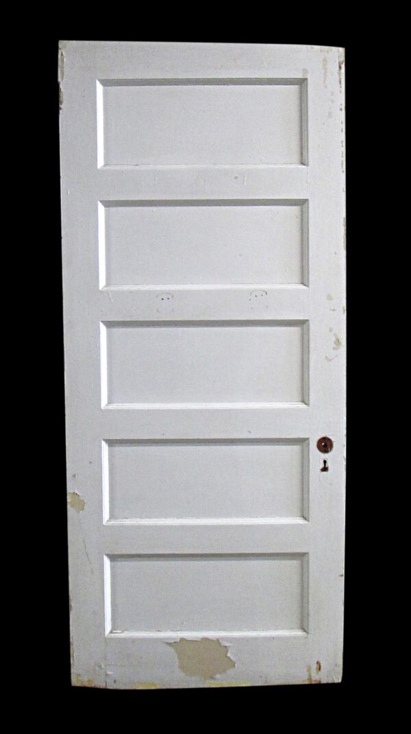 Standard Doors - Antique 5 Pane White Wood Passage Door 82.5 x 35.75