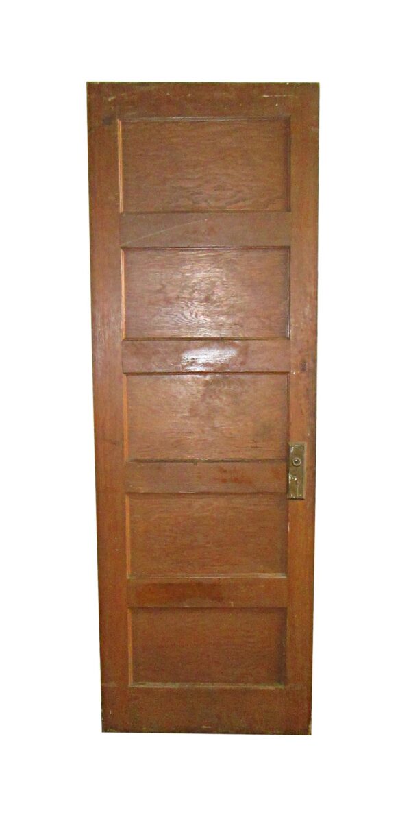 Standard Doors - Antique 5 Panel Wood Passage Door 79.25 x 26.5