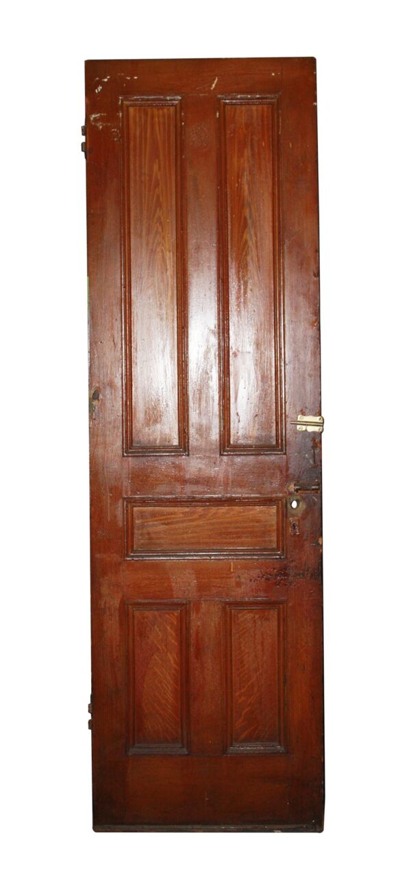 Standard Doors - Antique Victorian 5 Panel Oak Privacy Door 85 x 25.75