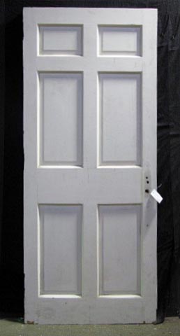 Standard Doors - Vintage 6 Pane Pine White Passage Door 79.5 x 35.5