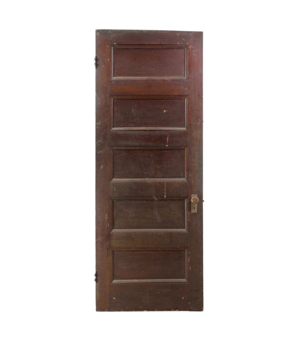 Standard Doors - Vintage Dark Stained 5 Pane Passage Pine Door 83 x 31.75