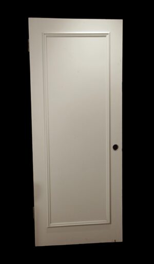 Standard Doors - Vintage Single Panel White Wood Passage Door 79 x 32