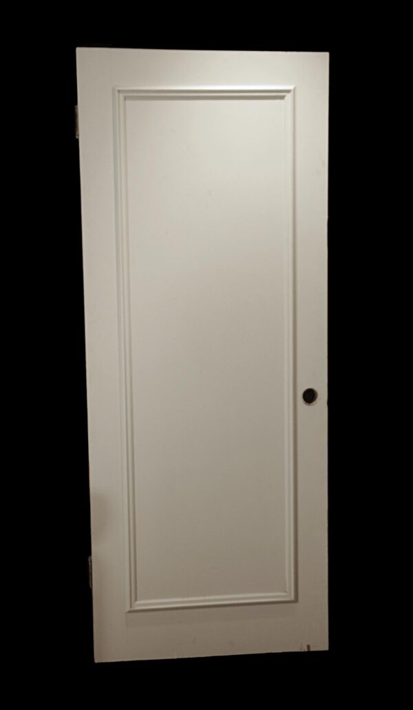 Standard Doors - Vintage Single Panel White Wood Passage Door 79 x 32