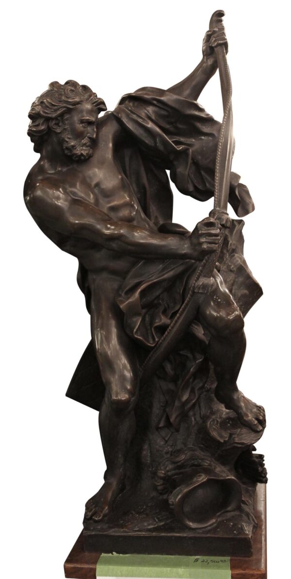 Statues & Sculptures - After Jacques Bousseau Bronze Ulysses Bending His Bow Sculpture