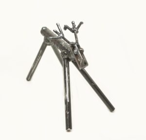 Statues & Sculptures - Reclaimed Rebar Reindeer Tabletop Figure