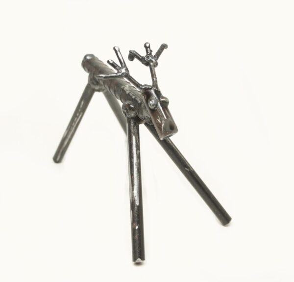 Statues & Sculptures - Reclaimed Rebar Reindeer Tabletop Figure