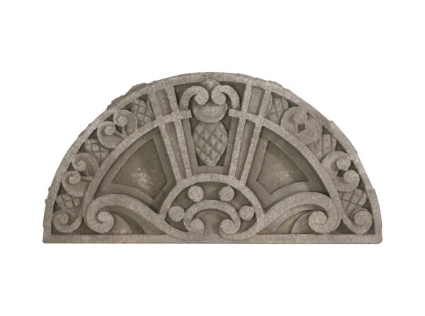 Stone & Terra Cotta - 19th Century Carved Arched Pineapple Transom