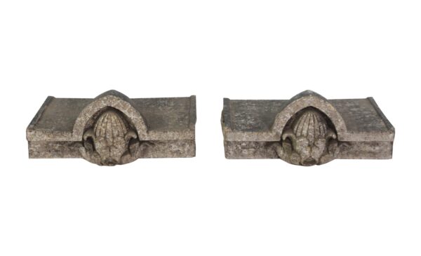 Stone & Terra Cotta - Pair of Architectural Acorn Terra Cotta Cornice Stones