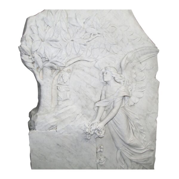 Stone & Terra Cotta - Reclaimed Angel Decorative Marble Frieze