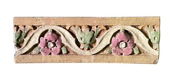Stone & Terra Cotta - Reclaimed Polychrome Floral Terra Cotta Stone