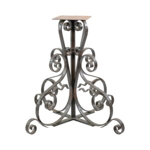 Table Bases - Antique Wrought Iron Curled 28.5 in. Table Base