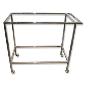 Table Bases - Vintage Steel Coffee Cart Frame on Wheels