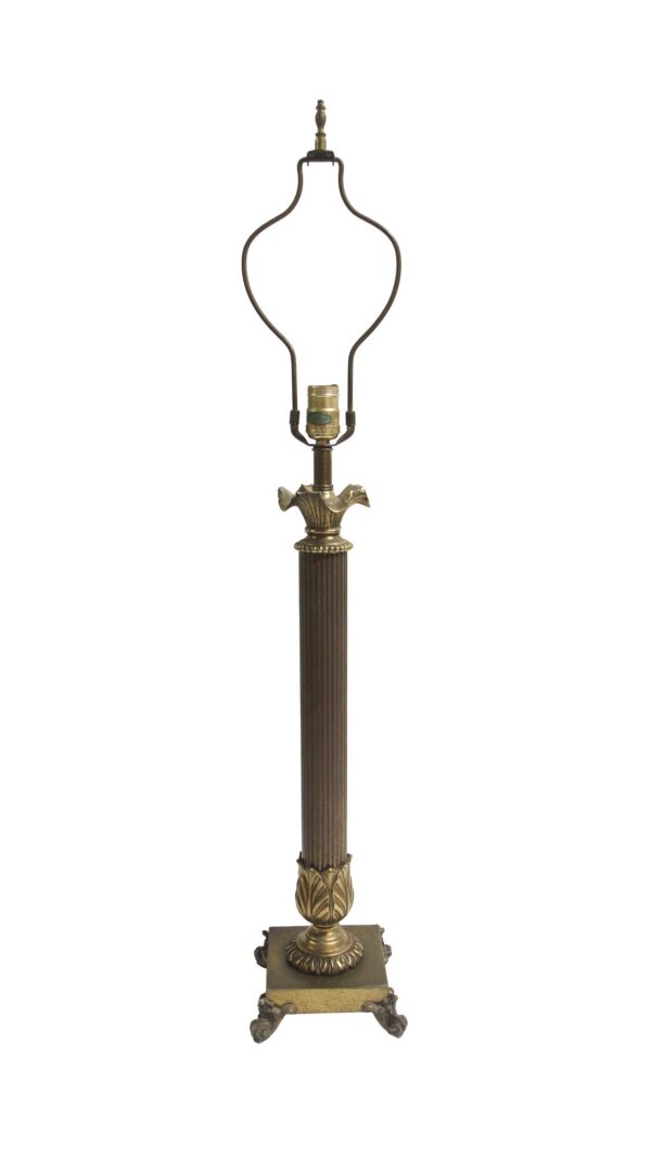 Table Lamps - Tall Vintage Brass Table Lamp