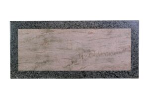 Table Tops - Reclaimed 7.8 ft Green & Mauve Polychromatic Inlaid Granite Slab