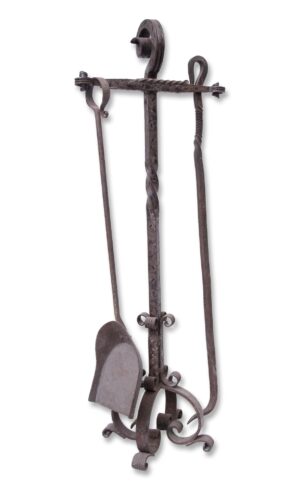 Tool Sets - Antique Wrought Iron Fireplace Tools Set