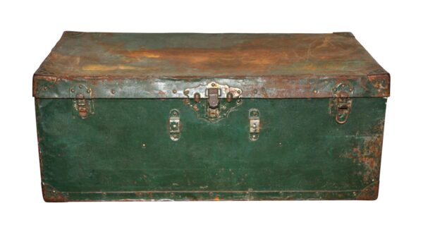 Trunks - Antique Metal 30.25 in. Green Trunk