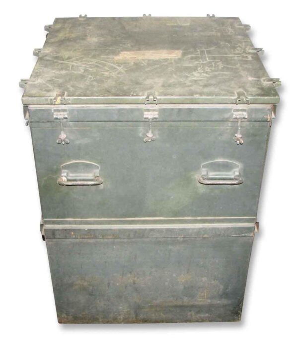 Trunks - Vintage 1950s Green US Army Military Storage Trunk