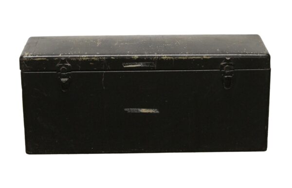 Trunks - Vintage Black Metal Storage Trunk