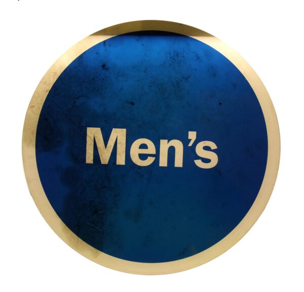 Vintage Signs - Round Blue & White Men's Sign