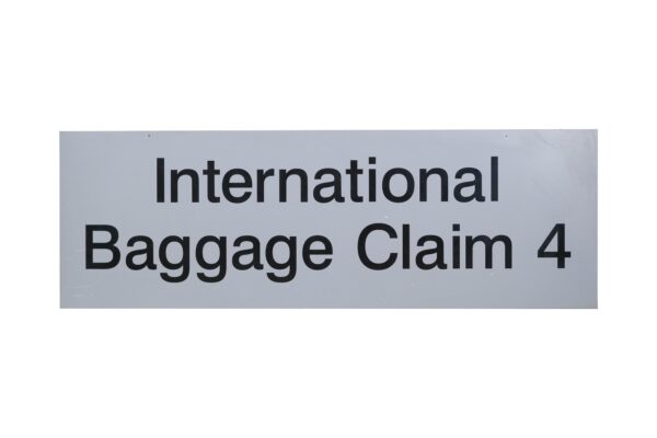 Vintage Signs - Vintage International Baggage Claim 4 Plastic Wall Sign