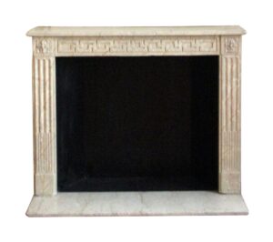 Waldorf Astoria - French Regency Limestone Louis XVI Mantel with Greek Key Motif