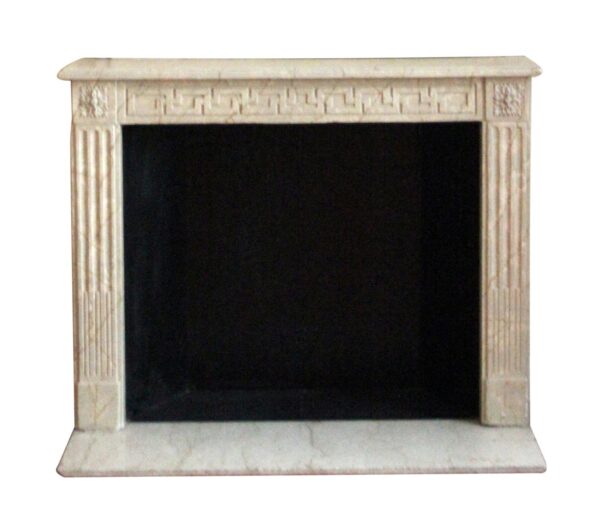 Waldorf Astoria - French Regency Limestone Louis XVI Mantel with Greek Key Motif