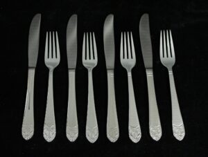 Waldorf Astoria - New Waldorf Astoria Art Deco Dinner Knife & Fork Flatware 8 Piece Set