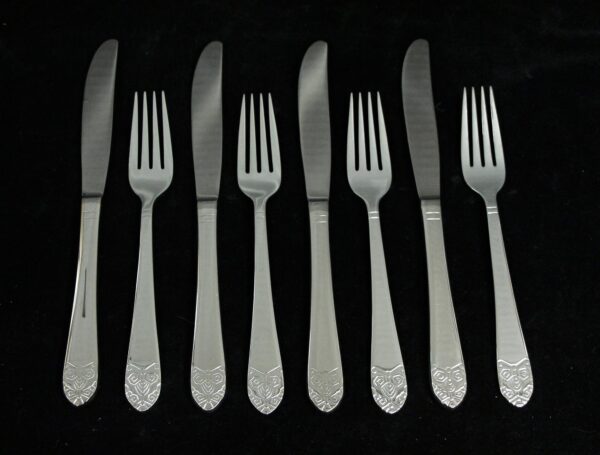 Waldorf Astoria - New Waldorf Astoria Art Deco Dinner Knife & Fork Flatware 8 Piece Set