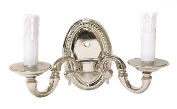 Waldorf Astoria - Polished Nickel Bathroom Sconces from the Waldorf Astoria Hotel