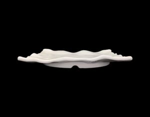 Waldorf Astoria - Q Squared Ruffled White Melamine 12 in. Square Serving Platter