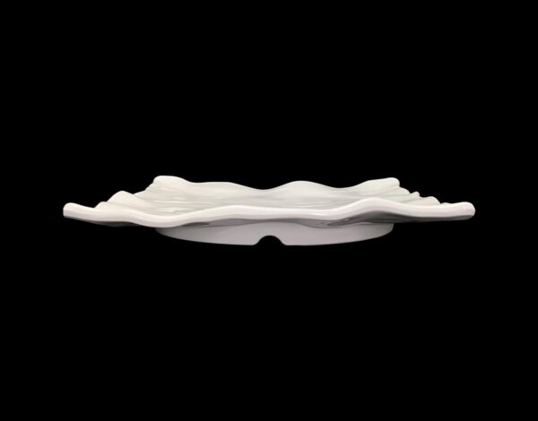 Waldorf Astoria - Q Squared Ruffled White Melamine 12 in. Square Serving Platter