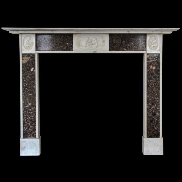 Waldorf Astoria - Waldorf Astoria English Regency Mantel with Inset Fossil Marble