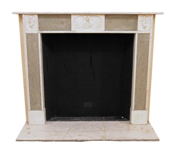 Waldorf Astoria - Waldorf Astoria English Regency Tan & Green Marble Mantel