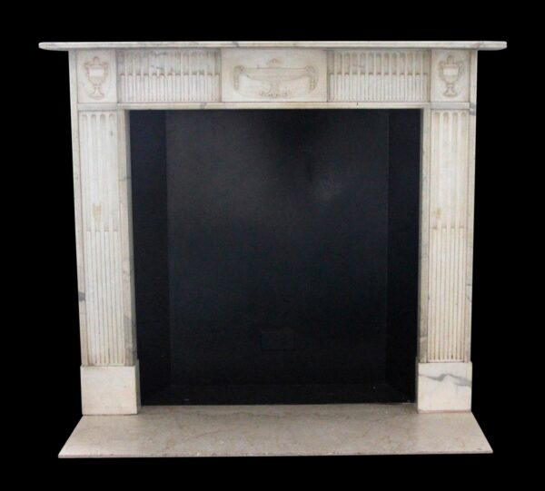 Waldorf Astoria - Waldorf Astoria English Regency White Statuary Marble Mantel