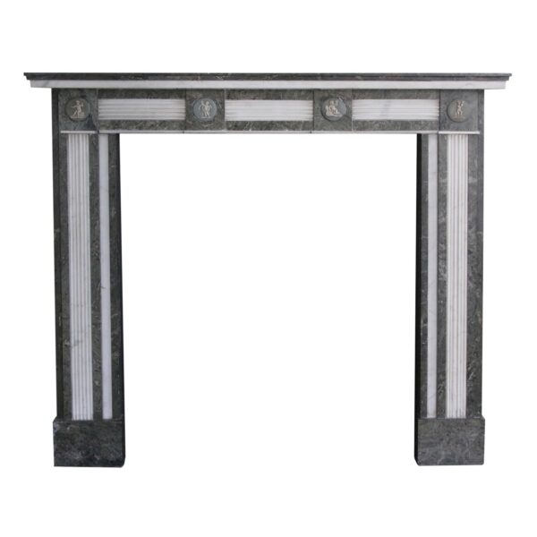 Waldorf Astoria - Waldorf Astoria Gray & White Figural Marble Mantel