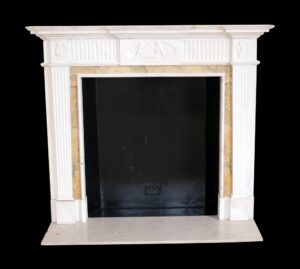 Waldorf Astoria - Waldorf Astoria White Marble Mantel with Yellow Trim