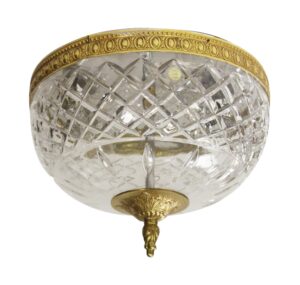 Waldorf Astoria - Waldorf Cut Crystal Italian Flush Mount Light Fixture