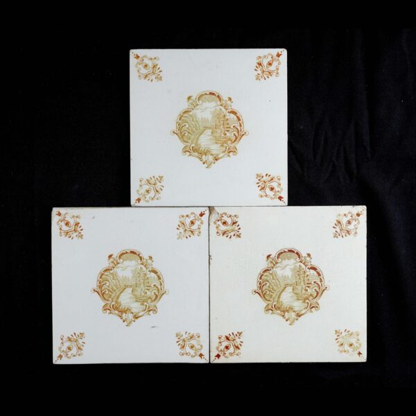 Wall Tiles - 19th Century Porcelain Ceramic Dutch River Wall Tile Set