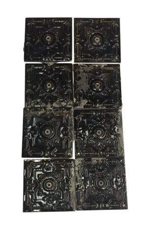 Wall Tiles - Antique Brown Decorative Raised Wall Tile Set