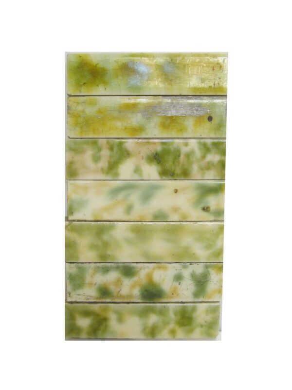 Wall Tiles - Green & Yellow Mixed Crackle Tiles