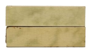 Wall Tiles - Pair of Mint Green & Cream Crackled Tiles