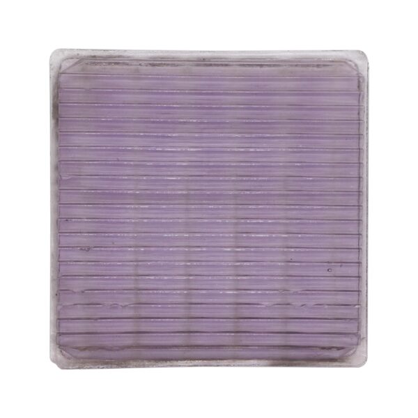 Wall Tiles - Reclaimed 4 in. Square Ribbed Purple Luxfer Glass Tile