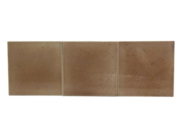 Wall Tiles - Set of Antique 6 in. Square Tan Ceramic Wall Tiles
