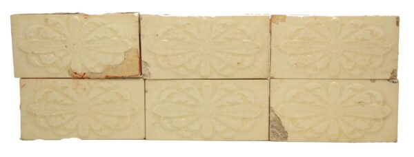 Wall Tiles - Set of Cream Floral Tiles