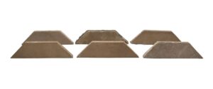 Wall Tiles - Set of Six Trapezoid Tan Tiles
