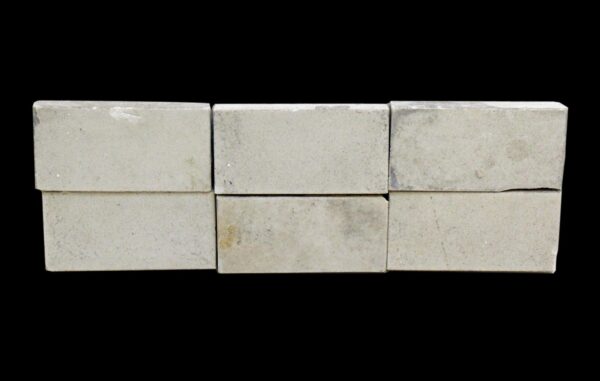 Wall Tiles - Set of Vintage 3 x 1.5 Rectangular Light Gray Small Wall Tiles