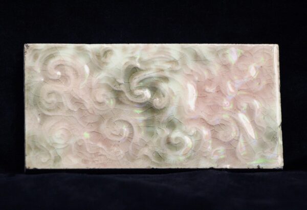 Wall Tiles - Vintage Ceramic Green & Pink Wall Tile 4.25 x 2.25